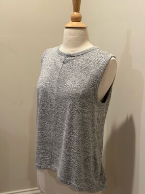 Rag & Bone Heather Grey Crew Neck Split Back Sleeveless Tank Top MD